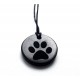 Pendant with engraving "Paw" Of Mineral Shungite 30mm